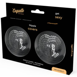 Coquette Cache-Tétons adhésifs Glitt Noirs